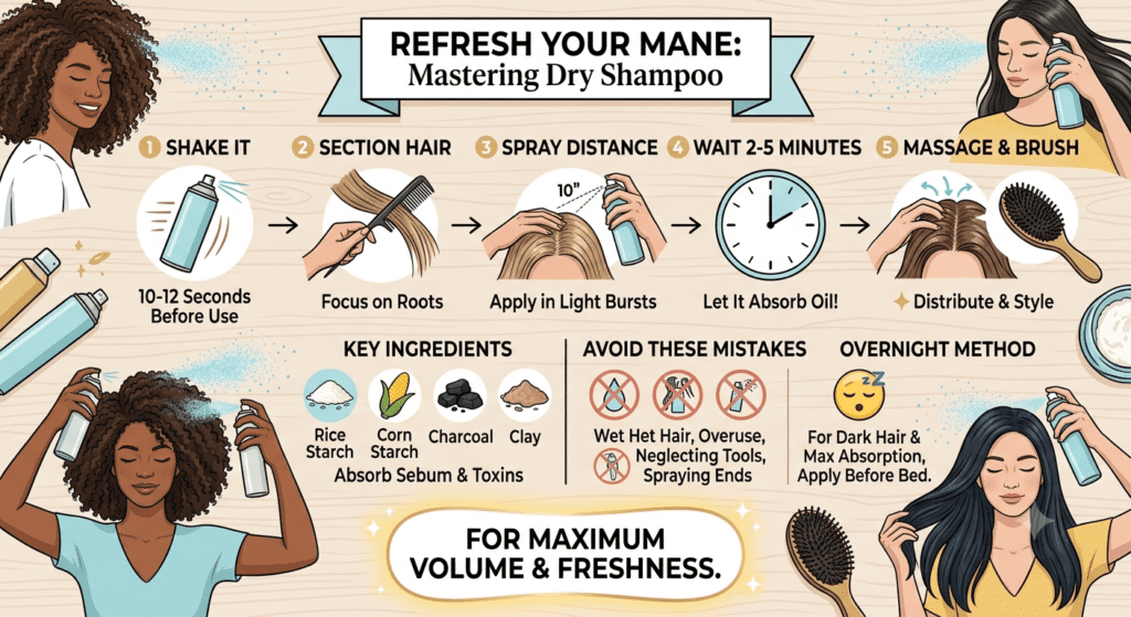 Ultimate Guide on How to Use Dry Shampoo the Right Way how to use dry shampoo